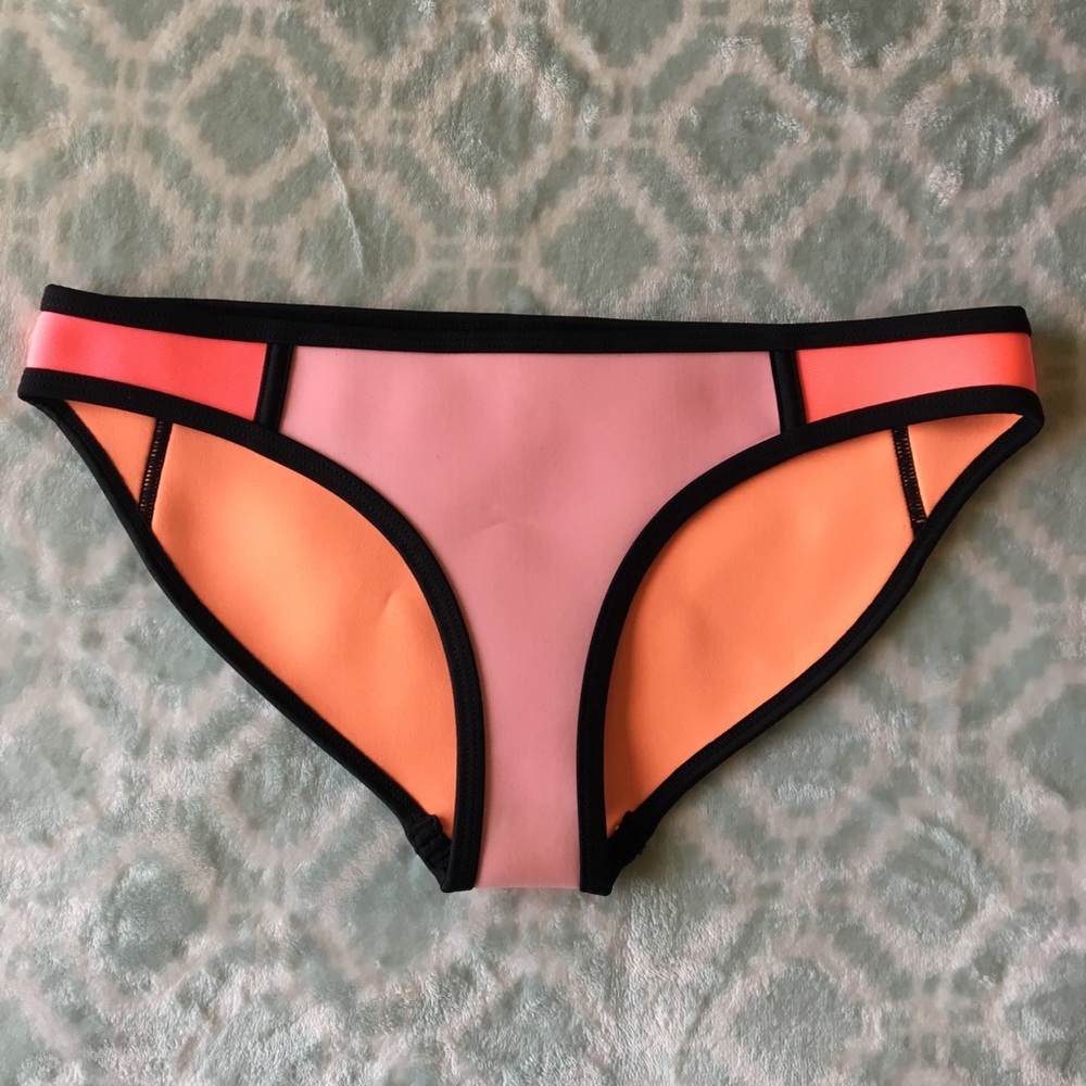 TRIANGL Strapless Neon Neoprene Swimsuit Bottoms
